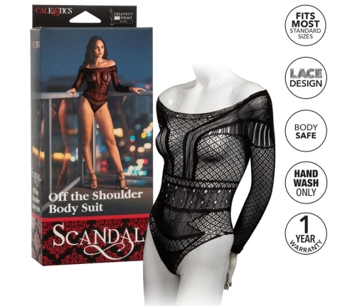 CALEXOTICS - SCANDAL SHOULDER BODY SUIT ONE SIZE