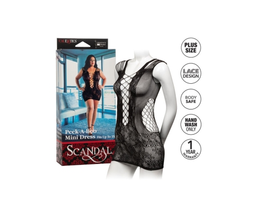 CALEXOTICS - PEEK-A-BOO MINI VESTIDO PLUS SIZE