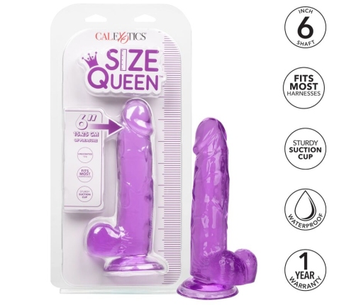 CALEXOTICS - SIZE QUEEN DILDO PURPLE 15.3 CM