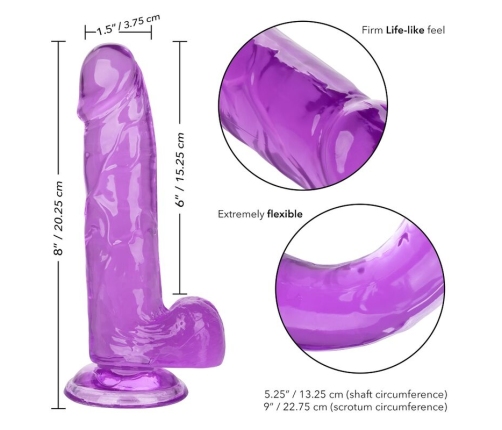 CALEXOTICS - SIZE QUEEN DILDO PURPLE 15.3 CM