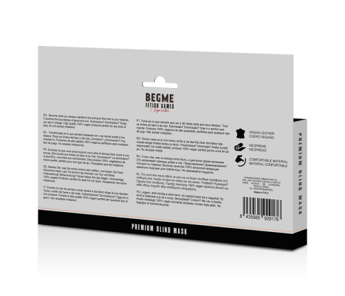 BEGME -  BLACK EDITION PREMIUM BLIND MASK  WITH NEOPRENE LINING