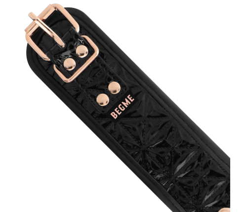 BEGME - BLACK EDITION COLLAR WITH NIPPLE CLAMPS WITH NEOPRENE LINING