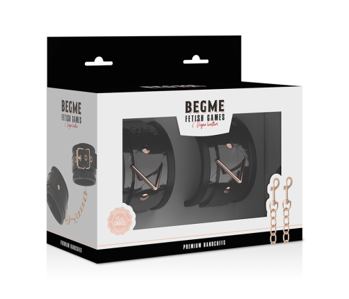 BEGME -  BLACK EDITION PREMIUM HANDCUFFS WITH NEOPRENE LINING