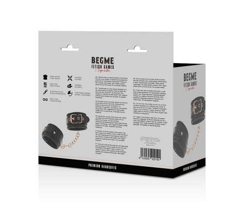 BEGME -  BLACK EDITION PREMIUM HANDCUFFS WITH NEOPRENE LINING