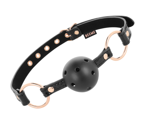 BEGME - BLACK EDITION BALL GAG VEGAN LEATHER