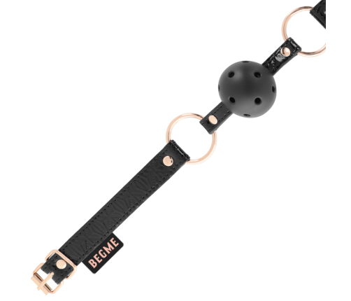 BEGME - BLACK EDITION BALL GAG VEGAN LEATHER