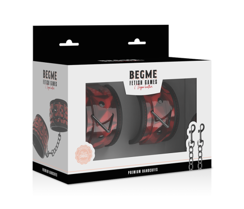BEGME - RED EDITION PREMIUM HANDCUFFS WITH NEOPRENE LINING