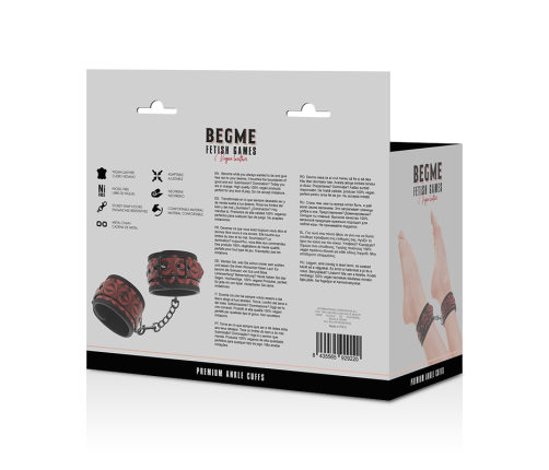 BEGME - RED EDITION PREMIUM ANKLE CUFFS WITH NEOPRENE LINING