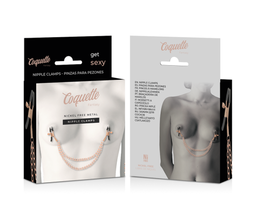 COQUETTE CHIC DESIRE - FANTASY METAL NIPPLE CLIPS WITH CHAIN