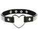 COQUETTE CHIC DESIRE - VEGAN LEATHER CHOKER WITH HEART
