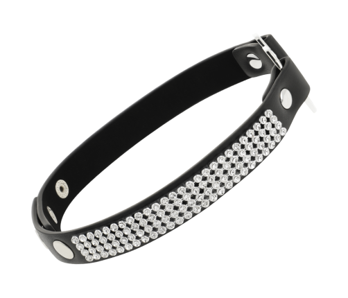 COQUETTE CHIC DESIRE - VEGAN LEATHER CHOKER WITH HEART