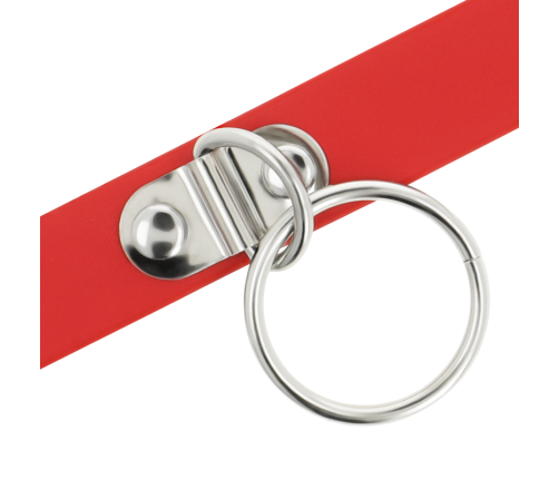 COQUETTE CHIC DESIRE - COLLAR CUERO VEGANO ROJO ACCESORIO WOMAN FETISH