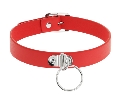 COQUETTE CHIC DESIRE - COLLAR CUERO VEGANO ROJO ACCESORIO WOMAN FETISH