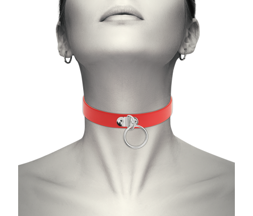 COQUETTE CHIC DESIRE - COLLAR CUERO VEGANO ROJO ACCESORIO WOMAN FETISH