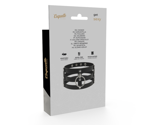 COQUETTE CHIC DESIRE - FETISH STYLE VEGAN LEATHER CHOKER