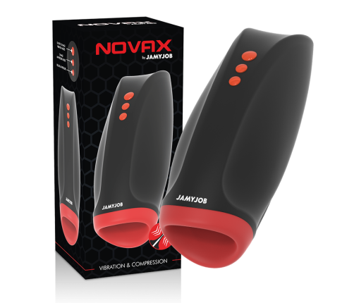 JAMYJOB - NOVAX MASTURBADOR CON VIBRACIÓN Y COMPRESIÓN