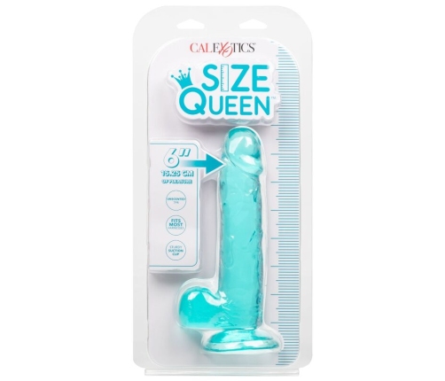 CALEXOTICS - SIZE QUEEN DILDO BLUE 15.3 CM