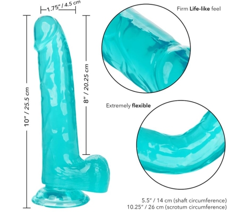 CALEXOTICS - SIZE QUEEN DILDO BLUE 20.3 CM