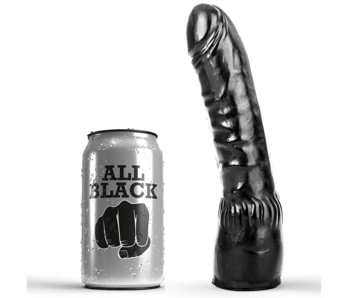 ALL BLACK - DILDO BLACK REALISTIC 20 CM