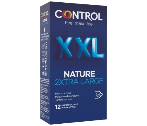 CONTROL - NATURE 2XTRA LARGE XXL CONDOMS - 12 UNITS