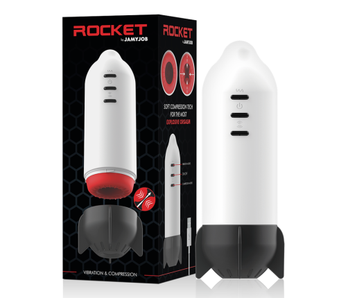 JAMYJOB - ROCKET MASTURBADOR TECNOLOGÍA SOFT COMPRESSION Y VIBRACIÓN