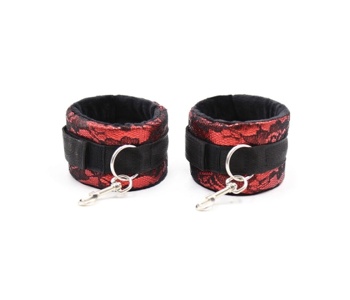 OHMAMA FETISH - VELVET HANDCUFFS WITH NYLON TAPE