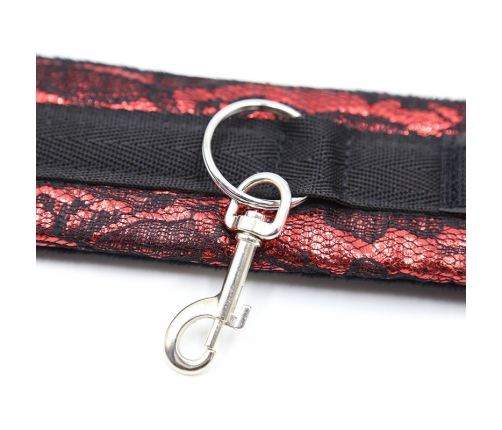 OHMAMA FETISH - VELVET HANDCUFFS WITH NYLON TAPE