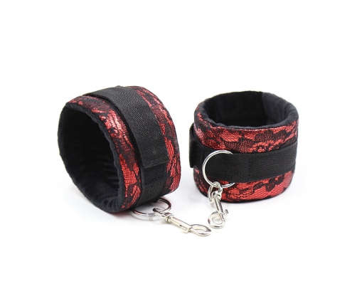 OHMAMA FETISH - VELVET HANDCUFFS WITH NYLON TAPE