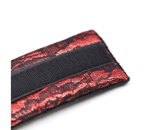 OHMAMA FETISH - VELVET HANDCUFFS WITH NYLON TAPE