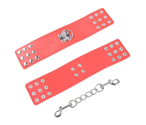 OHMAMA FETISH - RED HANDCUFFS WITH SNAP CLOSURE