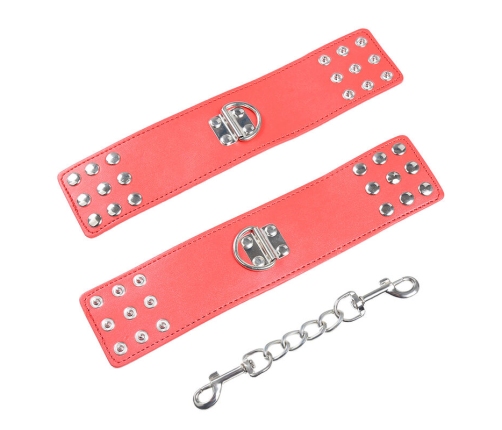 OHMAMA FETISH - RED HANDCUFFS WITH SNAP CLOSURE