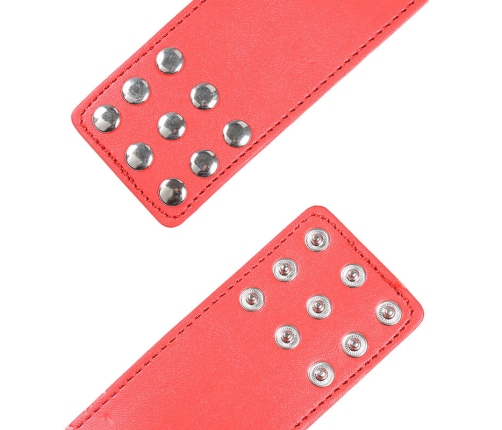 OHMAMA FETISH - RED HANDCUFFS WITH SNAP CLOSURE