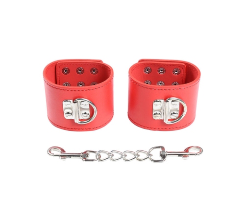 OHMAMA FETISH - RED HANDCUFFS WITH SNAP CLOSURE