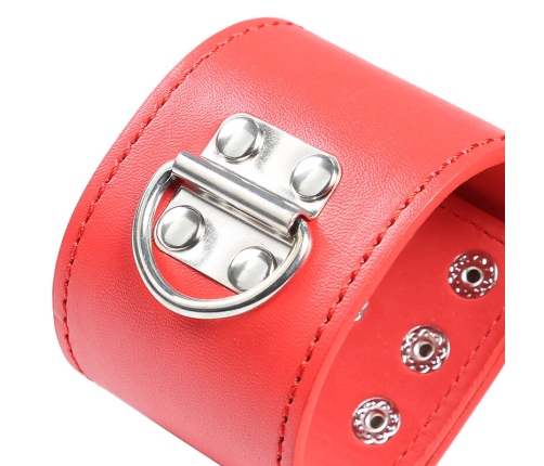 OHMAMA FETISH - RED HANDCUFFS WITH SNAP CLOSURE