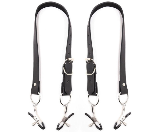 OHMAMA FETISH - CLITORIS CLAMPS WITH LEG STRAPS
