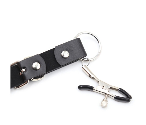 OHMAMA FETISH - CLITORIS CLAMPS WITH LEG STRAPS