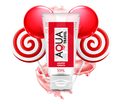 AQUA TRAVEL - LOLLIPOP FLAVOUR WATERBASED LUBRICANT - 50 ML