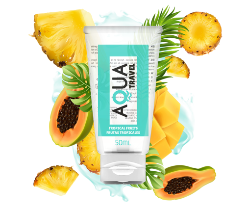 AQUA TRAVEL - FLAVOUR WATERBASED LUBRICANT TROPICAL FRUITS - 50 ML