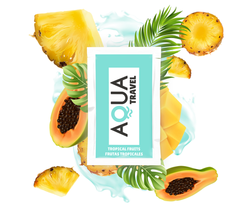 AQUA TRAVEL - TROPICAL FRUITS FLAVOUR WATERBASED LUBRICANT 6 ML