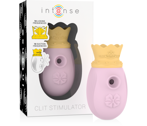 INTENSE - CLITORIS STIMULATOR 10 SUCTION AND LICKING MODES - PINK