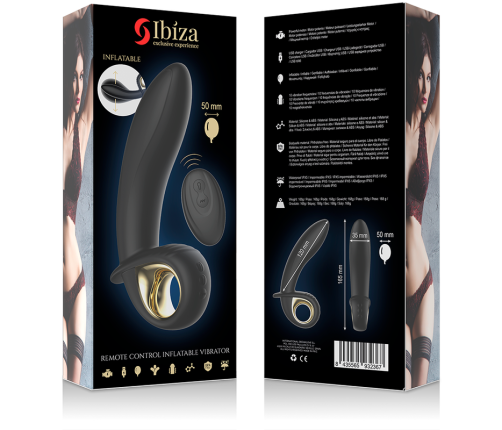 IBIZA - POWERFUL INFLATABLE ANAL/VAGINAL VIBRATOR REMOTE CONTROL