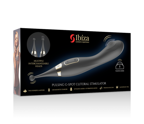 IBIZA - INTERCHANGEABLE CLITORAL STIMULATOR AND PULSATION G SPOT VIBRATOR