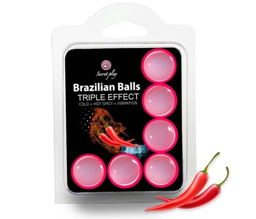 SECRETPLAY - SET 6 BRAZILIAN BALLS TRIPLE EFFECT