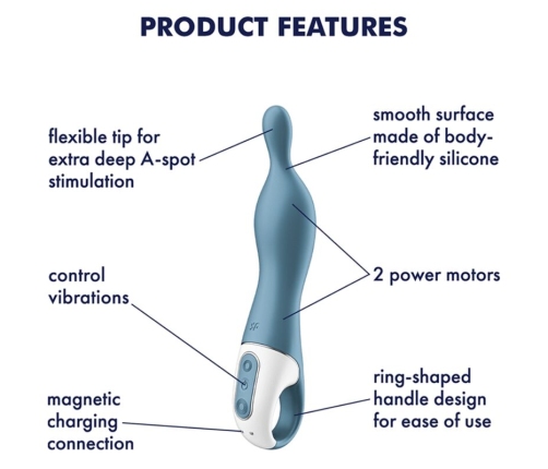 SATISFYER - AMAZING 1 ASPOT VIBRATOR BLUE