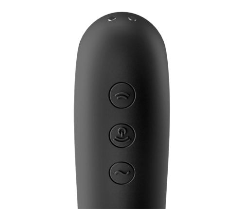 SATISFYER - DUAL KISS AIR PULSE VIBRATOR BLACK
