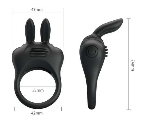 PRETTY LOVE - DAVION RABBIT VIBRATOR RING