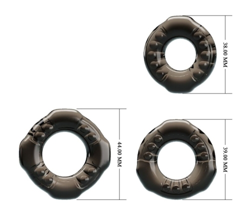 BAILE - COCK RINGS YVONNE SET 3 PENIS RINGS