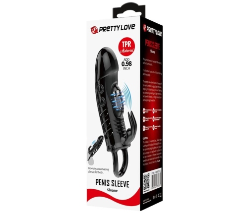 PRETTY LOVE - SLOANE RABBIT PENIS SHEATH BLACK