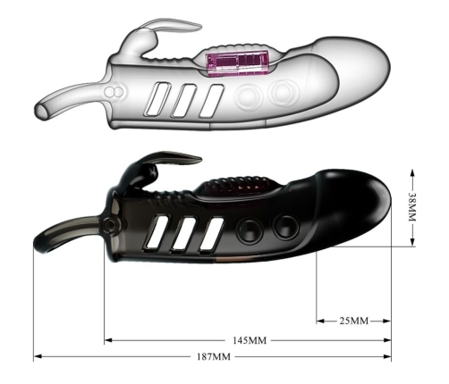 PRETTY LOVE - SLOANE RABBIT PENIS SHEATH BLACK