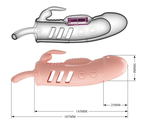 PRETTY LOVE - SLOANE NATURAL RABBIT PENIS SHEATH